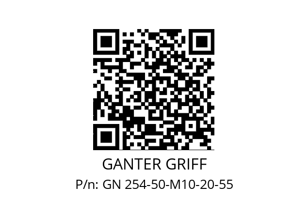   GANTER GRIFF GN 254-50-M10-20-55