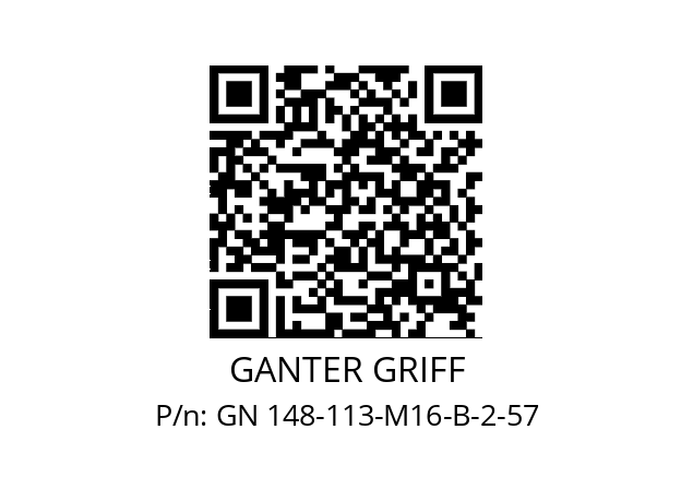   GANTER GRIFF GN 148-113-M16-B-2-57