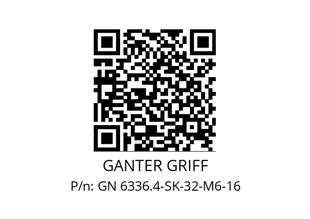   GANTER GRIFF GN 6336.4-SK-32-M6-16