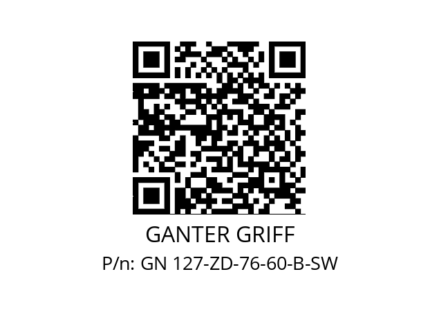   GANTER GRIFF GN 127-ZD-76-60-B-SW