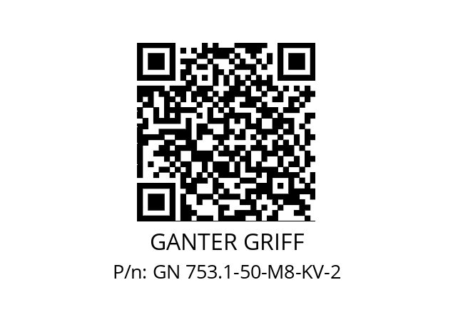   GANTER GRIFF GN 753.1-50-M8-KV-2