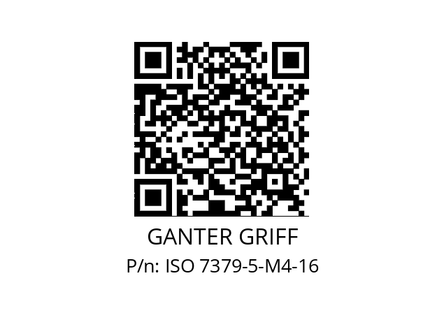   GANTER GRIFF ISO 7379-5-M4-16