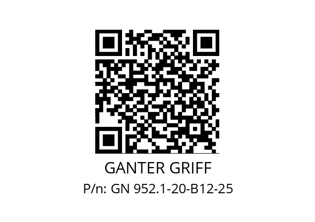   GANTER GRIFF GN 952.1-20-B12-25