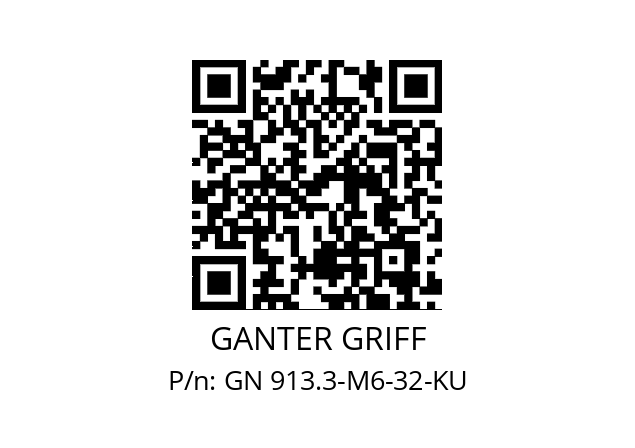   GANTER GRIFF GN 913.3-M6-32-KU