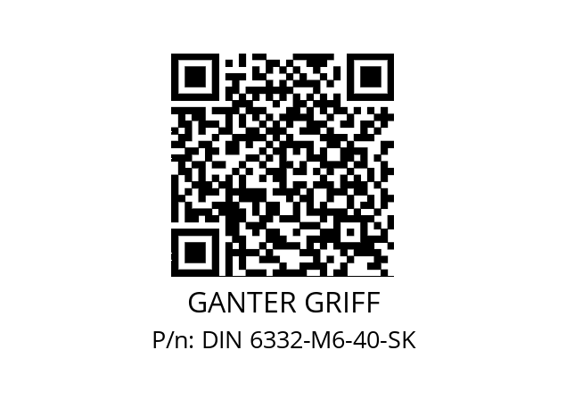   GANTER GRIFF DIN 6332-M6-40-SK