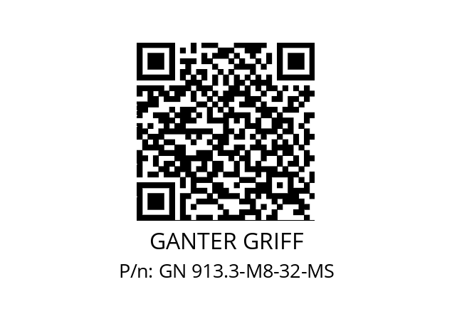   GANTER GRIFF GN 913.3-M8-32-MS