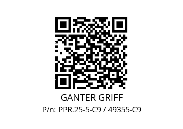   GANTER GRIFF PPR.25-5-C9 / 49355-C9