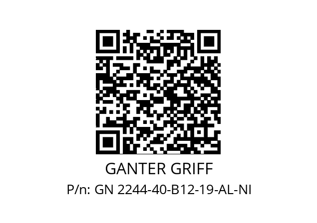   GANTER GRIFF GN 2244-40-B12-19-AL-NI