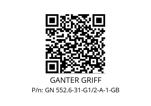   GANTER GRIFF GN 552.6-31-G1/2-A-1-GB