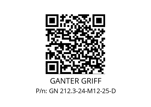   GANTER GRIFF GN 212.3-24-M12-25-D