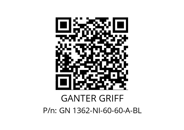   GANTER GRIFF GN 1362-NI-60-60-A-BL