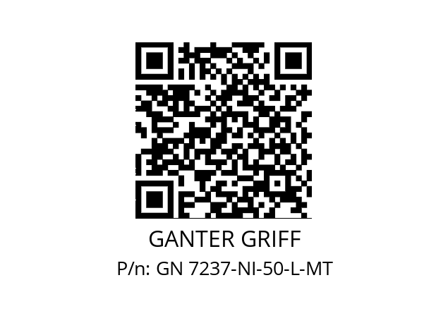   GANTER GRIFF GN 7237-NI-50-L-MT