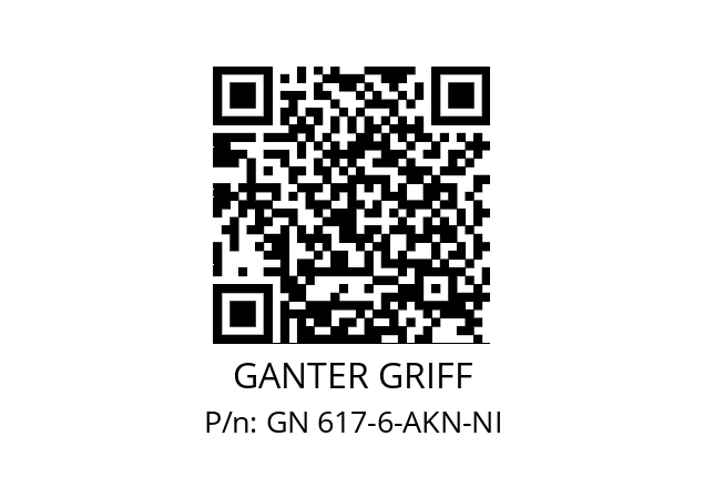   GANTER GRIFF GN 617-6-AKN-NI