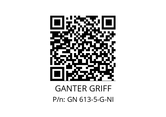   GANTER GRIFF GN 613-5-G-NI