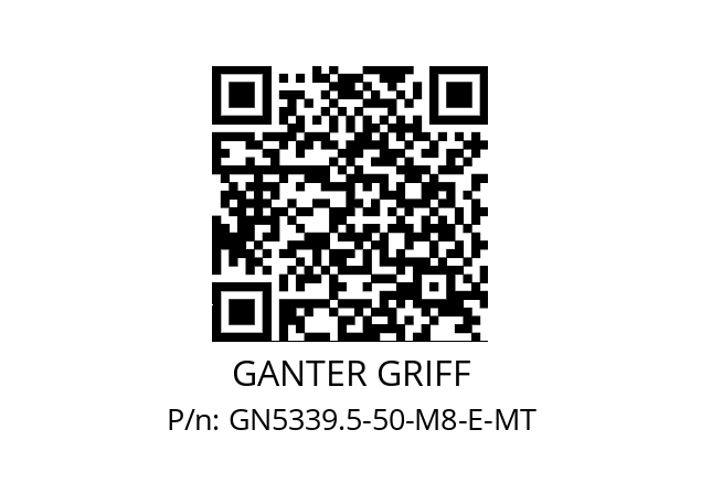   GANTER GRIFF GN5339.5-50-M8-E-MT