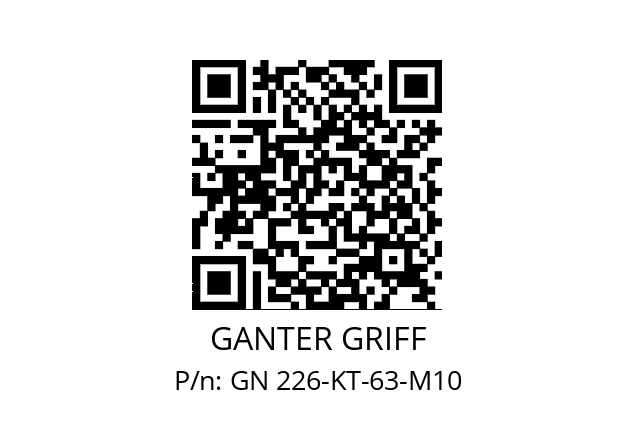   GANTER GRIFF GN 226-KT-63-M10