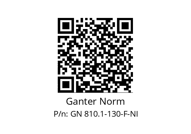   Ganter Norm GN 810.1-130-F-NI