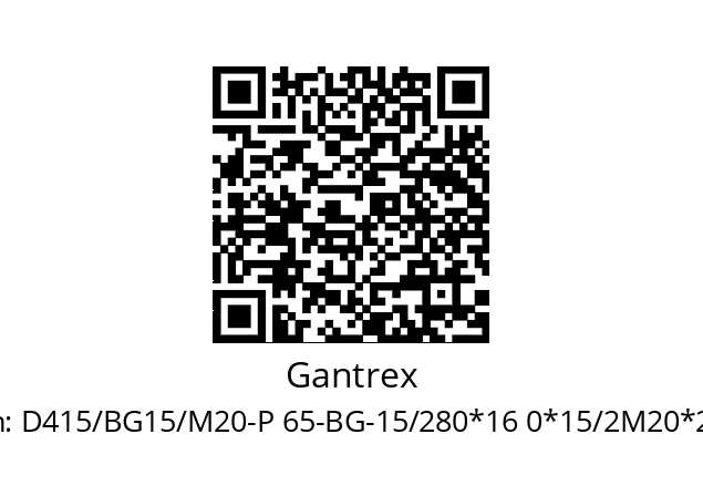   Gantrex D415/BG15/M20-P 65-BG-15/280*16 0*15/2M20*250