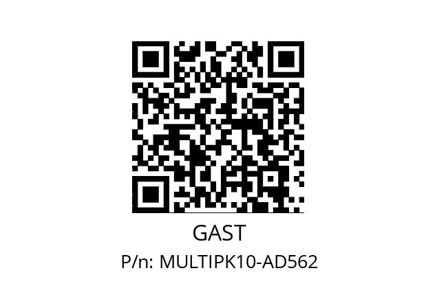   GAST MULTIPK10-AD562