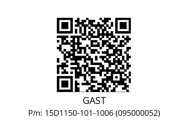   GAST 15D1150-101-1006 (095000052)