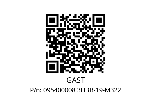   GAST 095400008 3HBB-19-M322