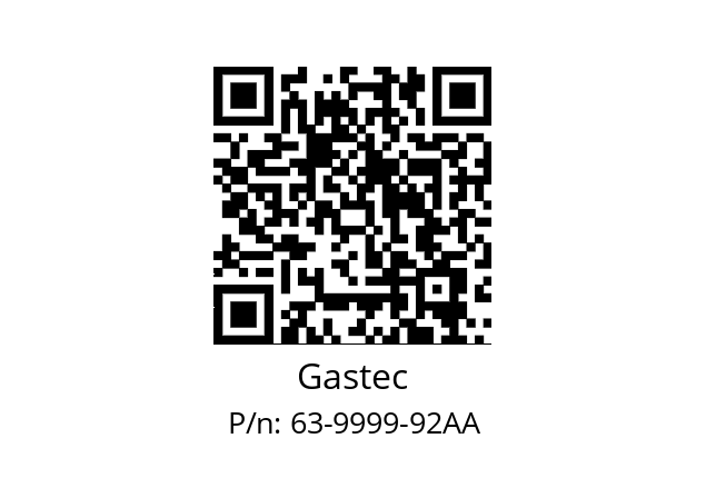   Gastec 63-9999-92AA