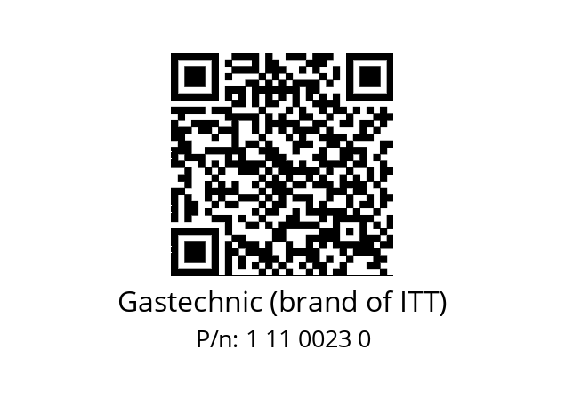   Gastechnic (brand of ITT) 1 11 0023 0