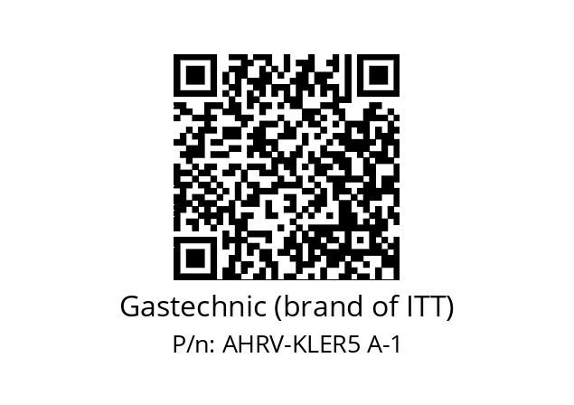   Gastechnic (brand of ITT) AHRV-KLER5 A-1