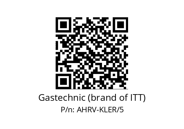   Gastechnic (brand of ITT) AHRV-KLER/5