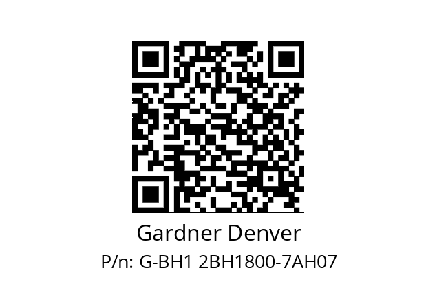   Gardner Denver G-BH1 2BH1800-7AH07