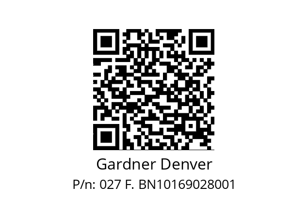   Gardner Denver 027 F. BN10169028001