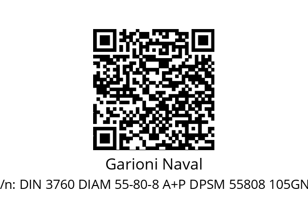   Garioni Naval DIN 3760 DIAM 55-80-8 A+P DPSM 55808 105GNT