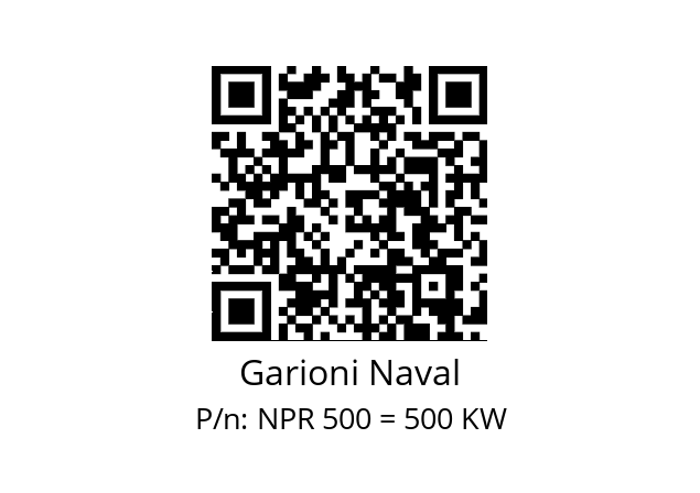   Garioni Naval NPR 500 = 500 KW