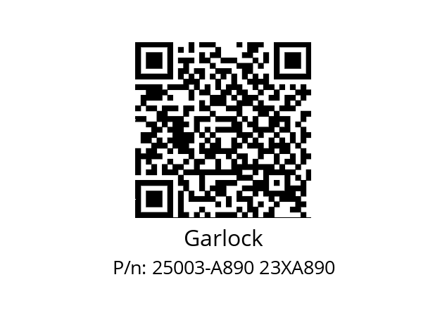   Garlock 25003-A890 23XA890