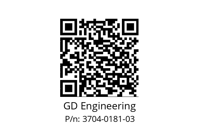   GD Engineering 3704-0181-03