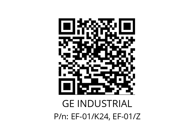   GE INDUSTRIAL EF-01/K24, EF-01/Z