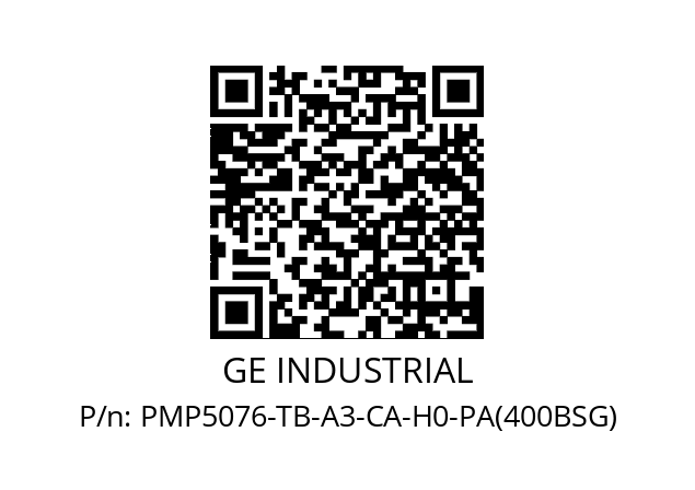   GE INDUSTRIAL PMP5076-TB-A3-CA-H0-PA(400BSG)