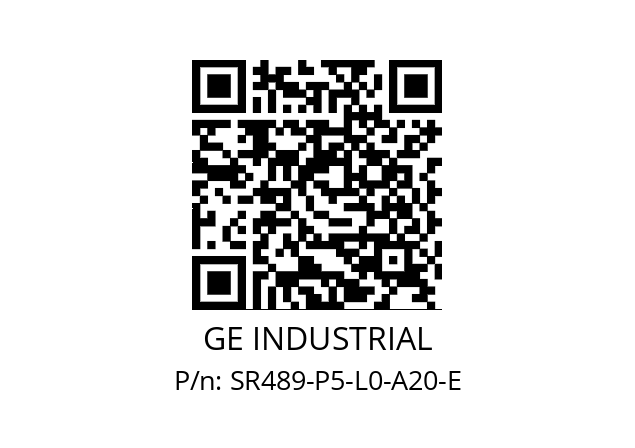   GE INDUSTRIAL SR489-P5-L0-A20-E