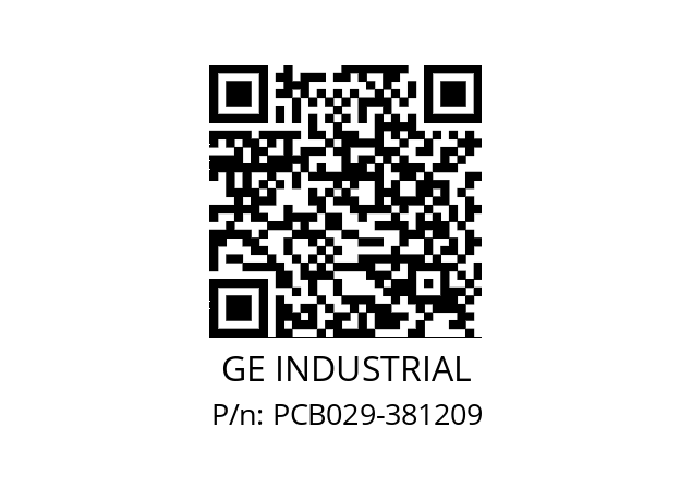   GE INDUSTRIAL PCB029-381209