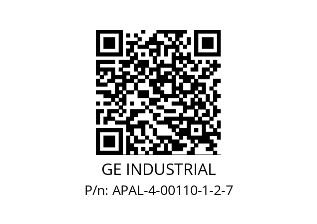   GE INDUSTRIAL APAL-4-00110-1-2-7