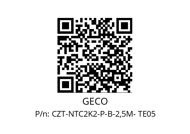   GECO CZT-NTC2K2-P-B-2,5M- TE05