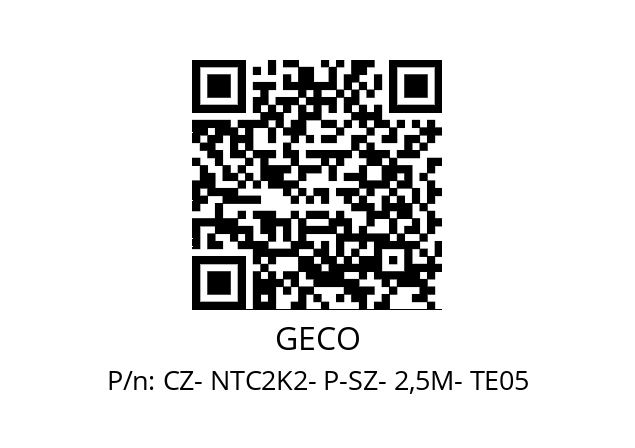   GECO CZ- NTC2K2- P-SZ- 2,5M- TE05