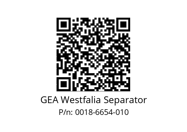   GEA Westfalia Separator 0018-6654-010