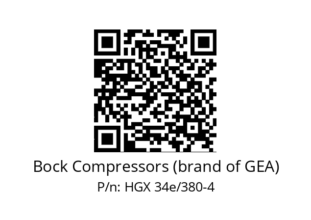   Bock Compressors (brand of GEA) HGX 34e/380-4