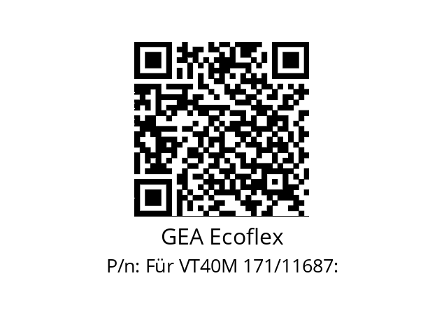   GEA Ecoflex Für VT40M 171/11687: