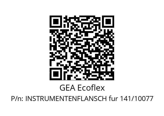   GEA Ecoflex INSTRUMENTENFLANSCH fur 141/10077