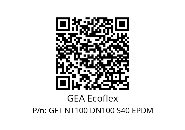   GEA Ecoflex GFT NT100 DN100 S40 EPDM