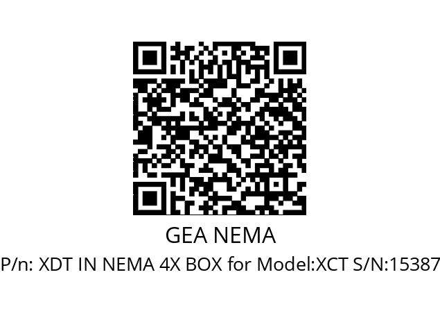   GEA NEMA XDT IN NEMA 4X BOX for Model:XCT S/N:15387