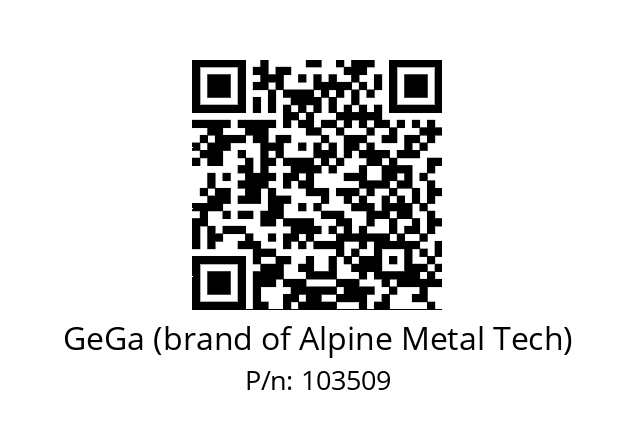   GeGa (brand of Alpine Metal Tech) 103509