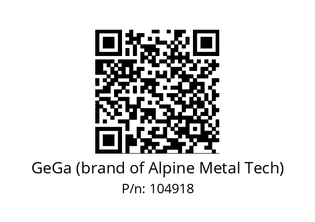   GeGa (brand of Alpine Metal Tech) 104918